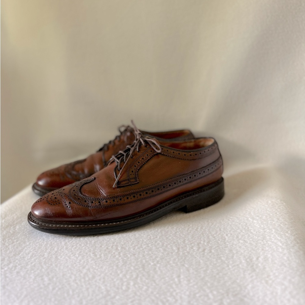 Men’s Brown Leather Vintage Oxford Shoes.